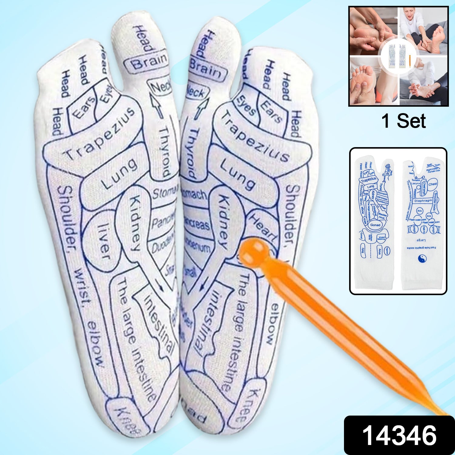 Full Reflexology Acupressure Therapy Socks Set (1 Set) Full Reflexology Acupressure Therapy Socks Set (1 Set)